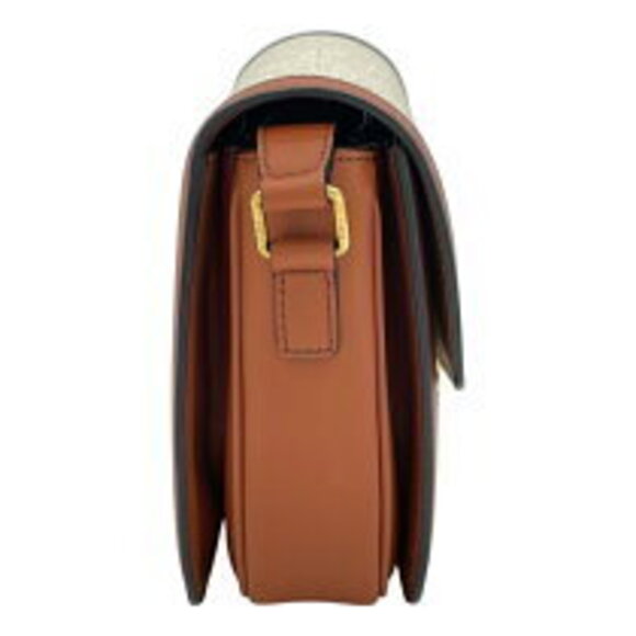 Celine Triomphe Bag Tan Textile Calf Leather - Picture 3 of 11